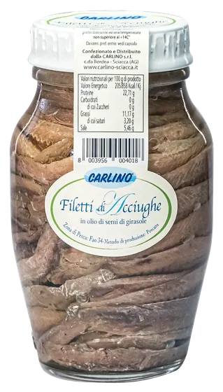 Filetti di acciughe 160 g, Carlino