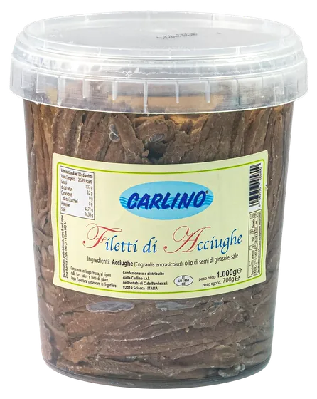 Filetti di acciughe 1000 g, Carlino