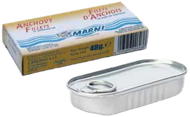 Anchovy fillets in sunflower oil 48 g, Marni