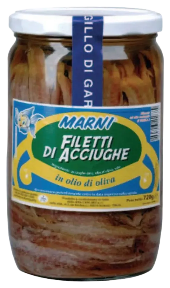 Filetti di acciughe in olio di oliva 720 g, Marni