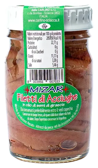 Filetti di acciughe 80 g, Mizar