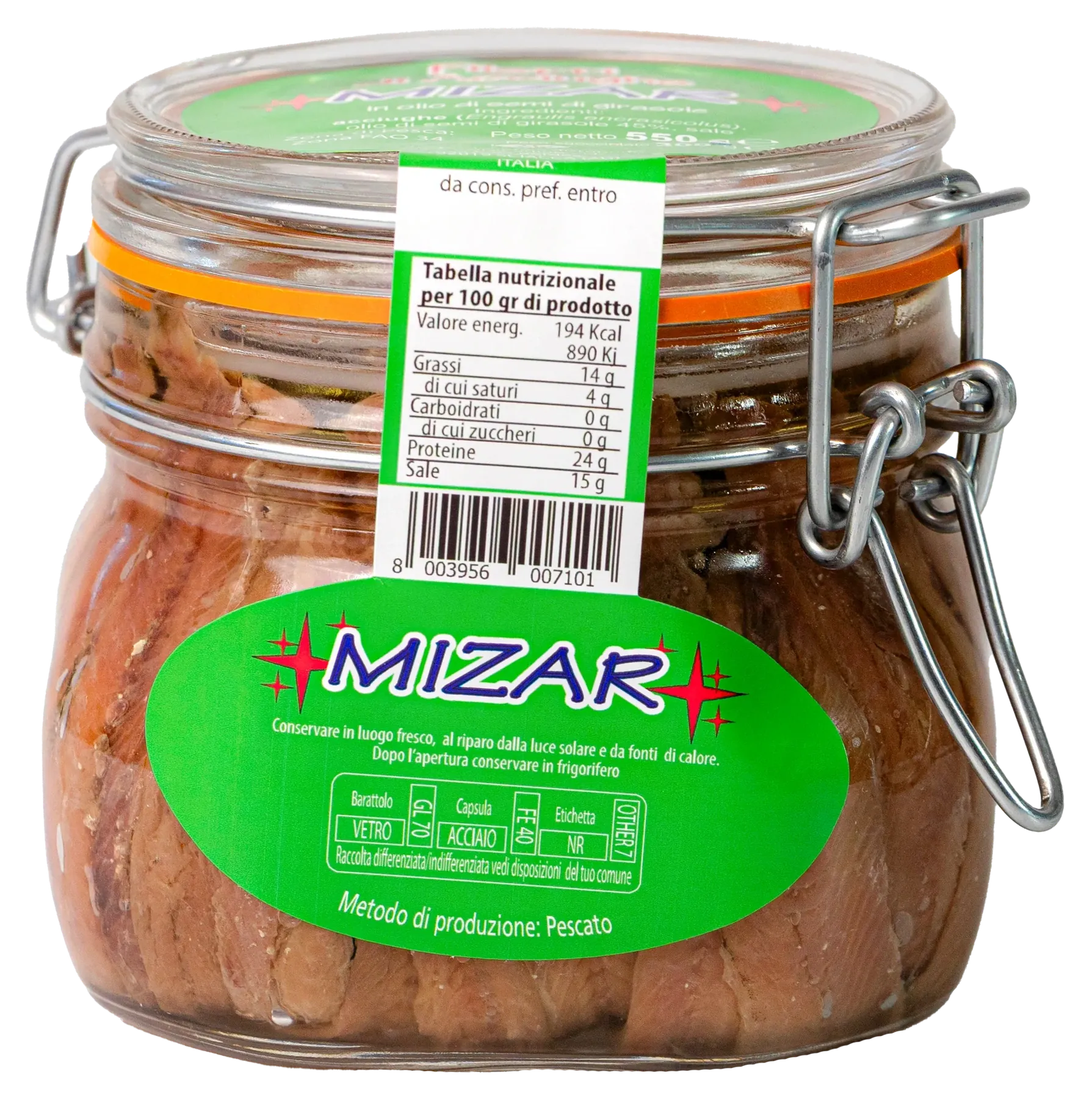 Filetti di acciughe 550 g, Mizar