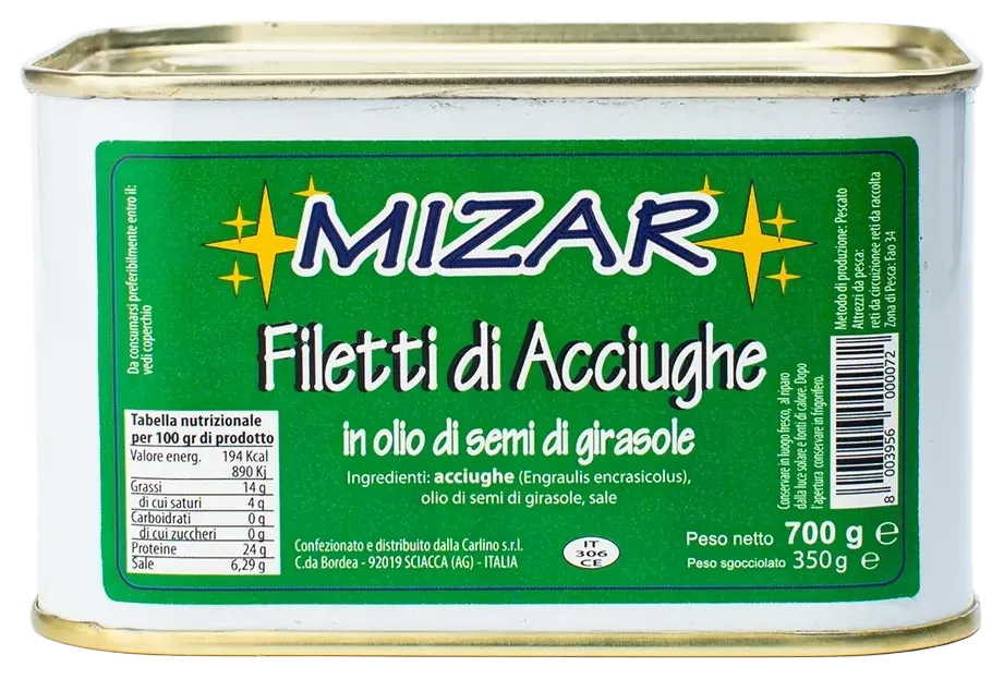Filetti di acciughe 700 g, Mizar