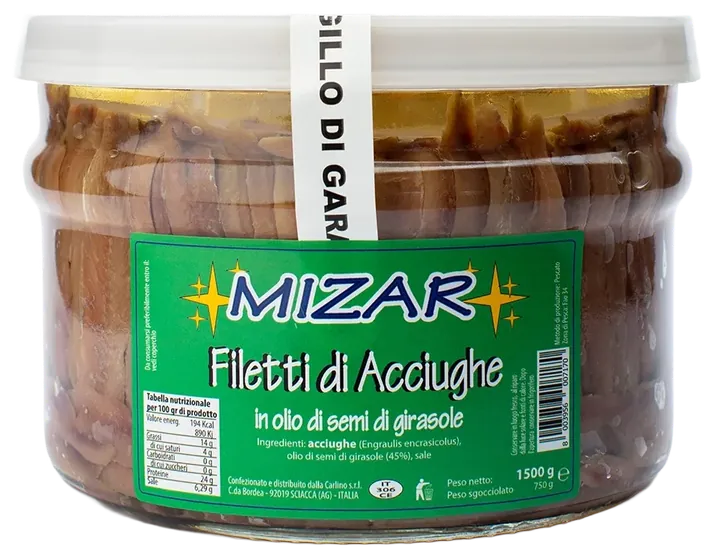 Filetti di acciughe 1500 g, Mizar