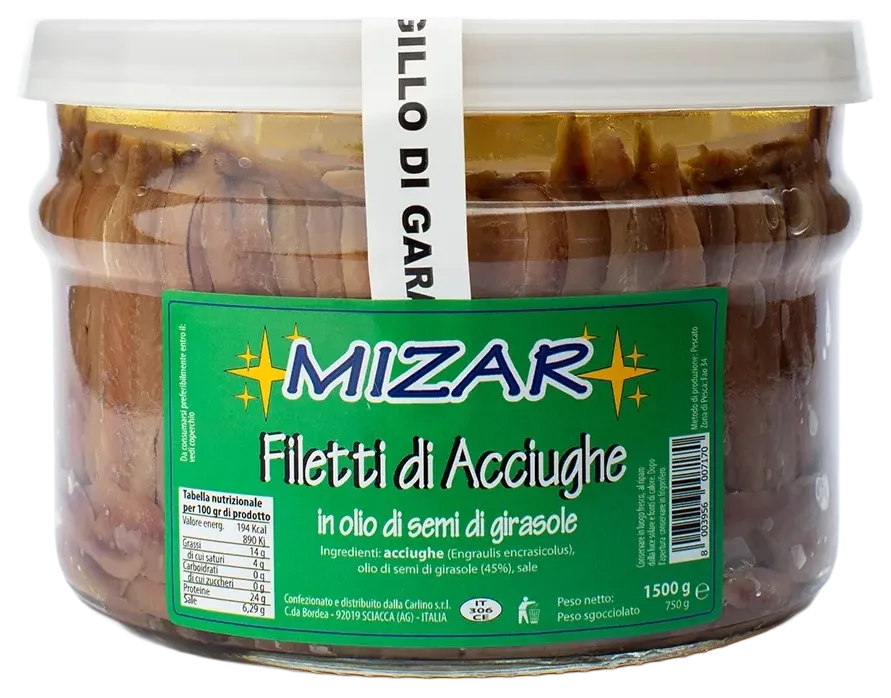 Filetti di acciughe 1500 g, Mizar